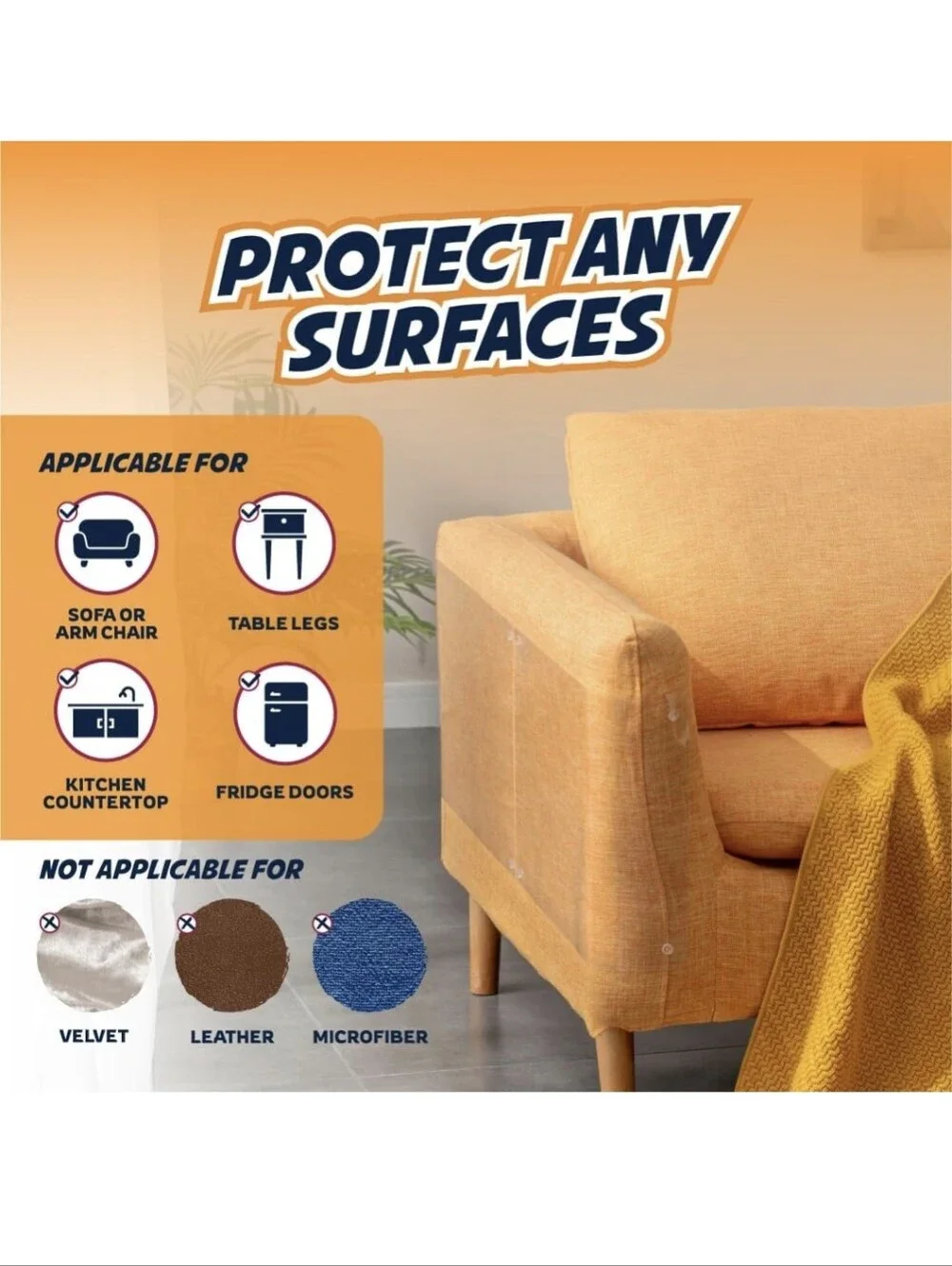 Furniture Protectors - Clear (12 Pack)